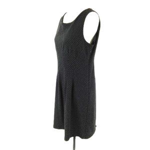 Merona Shift Dress Sz L Gray Black Plaid